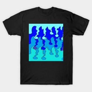 blue drip spray art T-Shirt